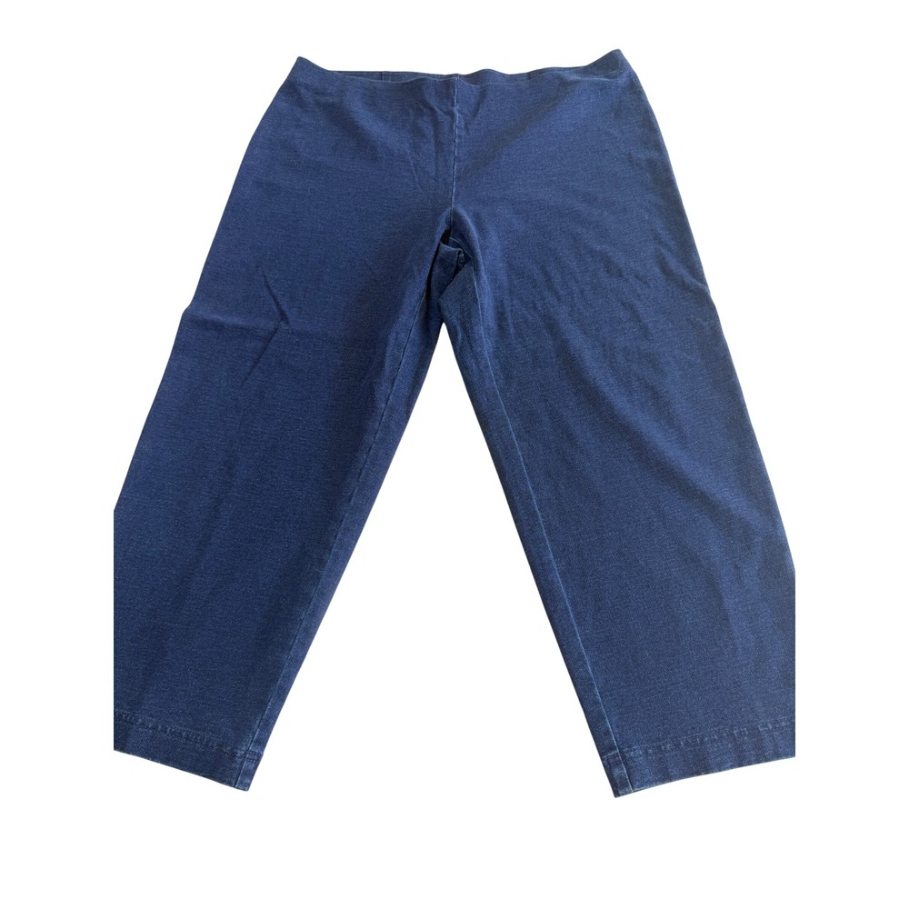 J. jill Women Ankle Leggings Blue Pants sz Medium Casual Soft Stretch Streetwear